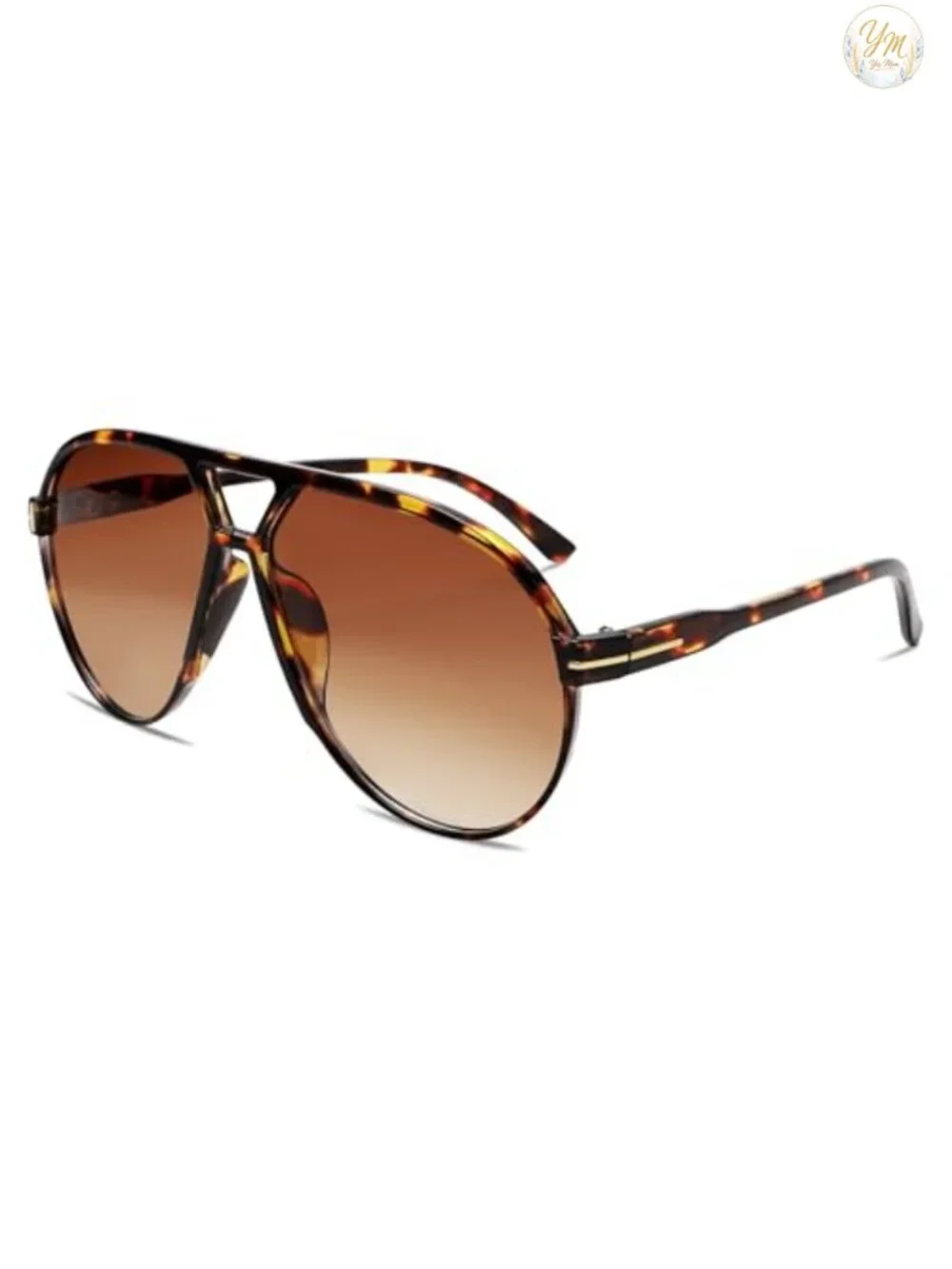 Retro Aviator Sunglasses Oversized UV400 Protection Lightweight Square Frame